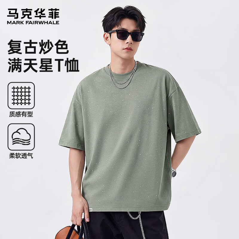 ���˻��ƣ�MARK FAIRWHALE���ļ��¿���ٴ�oversize�������޶����п������ݰٴ������T�� �������ǡ�-����#��ɫ M 47.4Ԫ