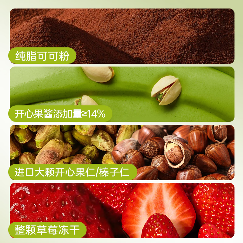 芝洛洛迪拜软糯曲奇手工现做口感丰富香糯拉丝开心果酱糯叽叽100g/盒 【迪拜糯糯曲奇】草莓+开心果 100g*2盒/4枚