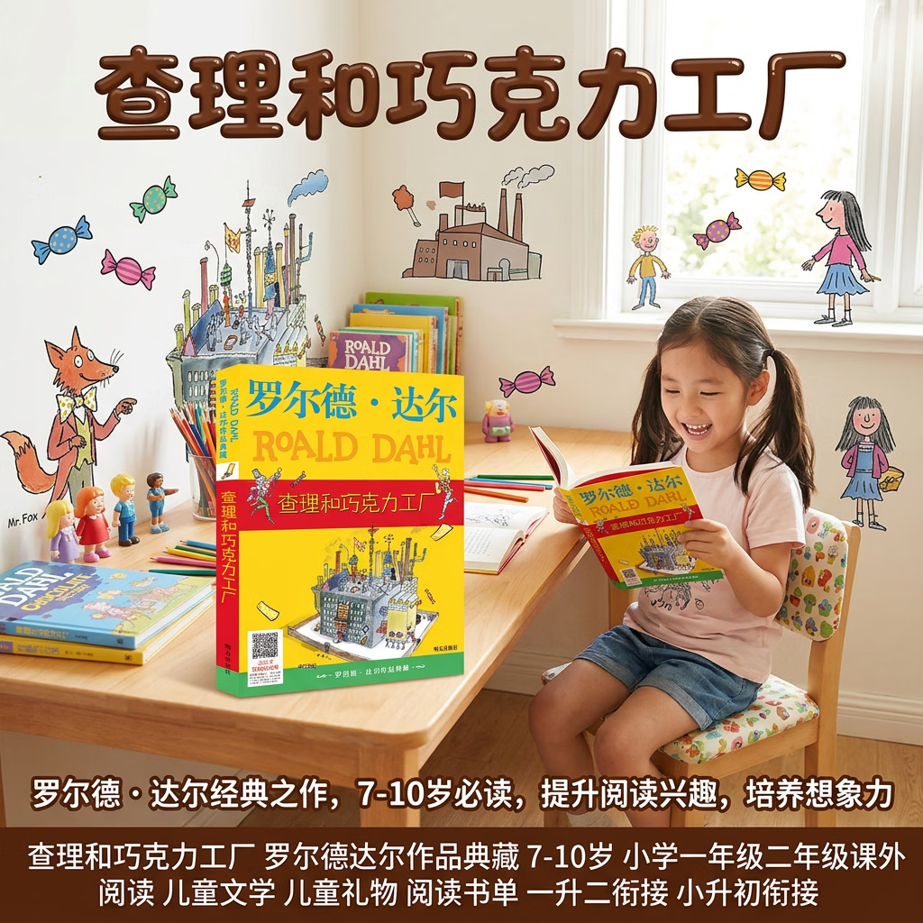 【京仓直发+京东物流次日达】查理和巧克力工厂 罗尔德达尔作品典藏 7-10岁 小学一年级二年级课外阅读 儿童文学 儿童礼物 阅读书单 一升二衔接 小升初衔接