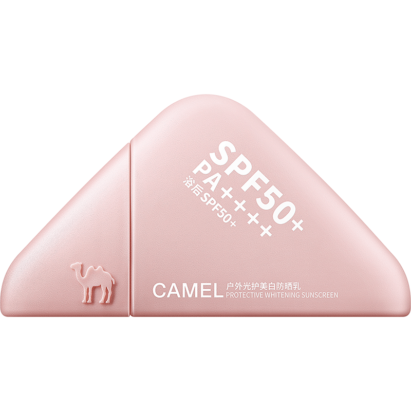 骆驼（CAMEL）光护美白防晒乳霜50g 高倍隔离素颜霜男女士 室外防蹭防紫外线50+