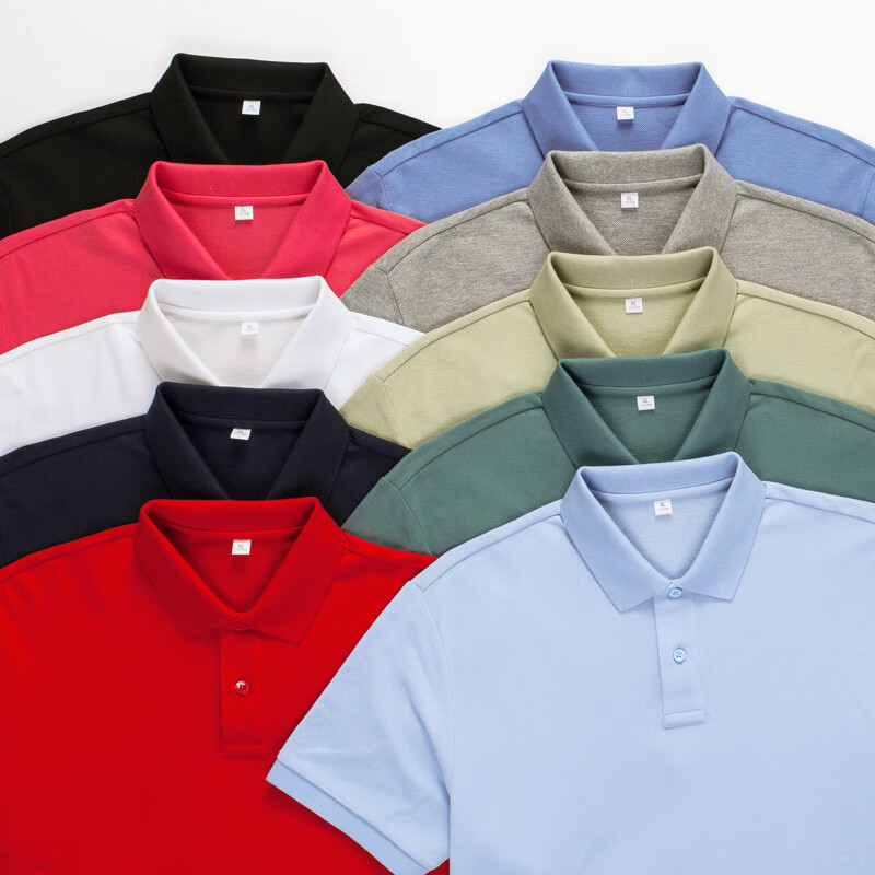 THE ALLEY FAME【高品质】2026新款翻领Polo衫男女同款短袖男企业工服印制logo团 黑色 4XL