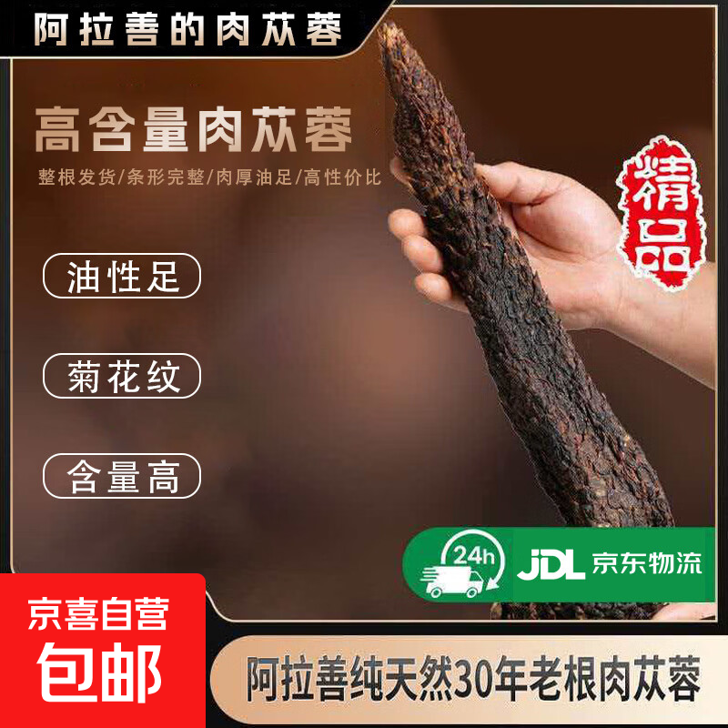 内蒙古阿拉善肉苁蓉中药材正品软性油苁蓉整根泡酒肉从容泡水大芸 特级15年生肉苁蓉1根500-599g 1支*1袋