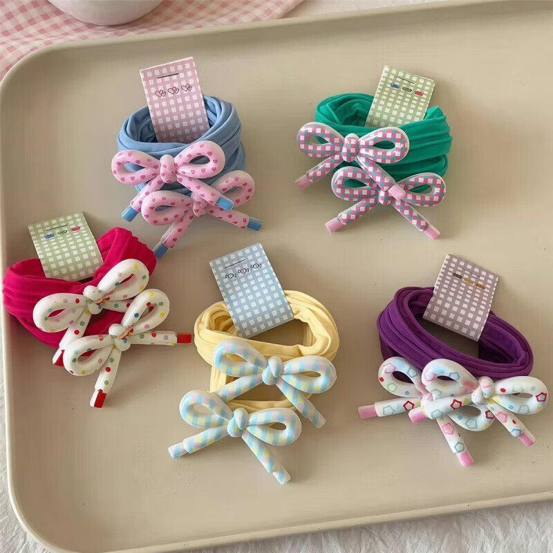 家庭清洁纸品jtt 蝴蝶结小肠圈混色10条 蝴蝶结头绳