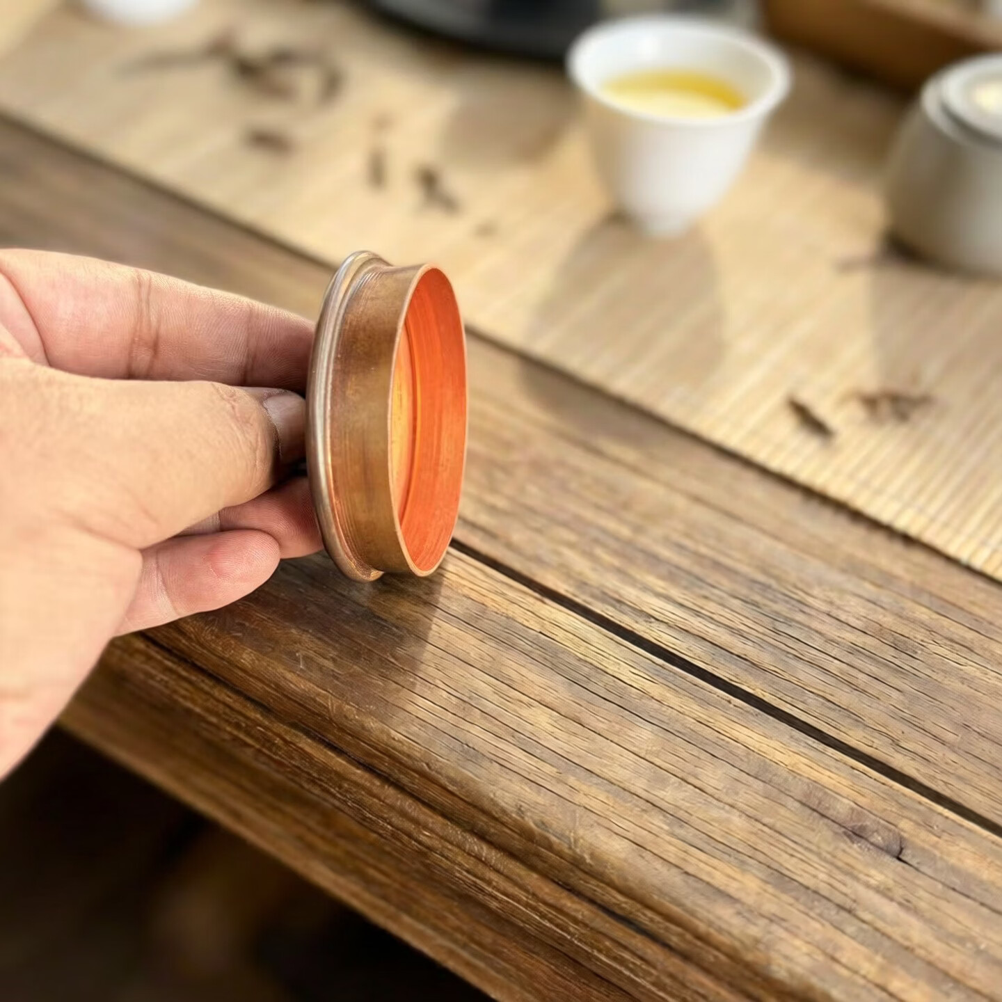 纯紫铜手工锤纹烧水壶炭火功夫茶具围炉煮茶壶家用中号煮水壶 紫铜提梁烧水壶（中号咖色） 550ml 紫铜提梁小号烧水壶（咖色）