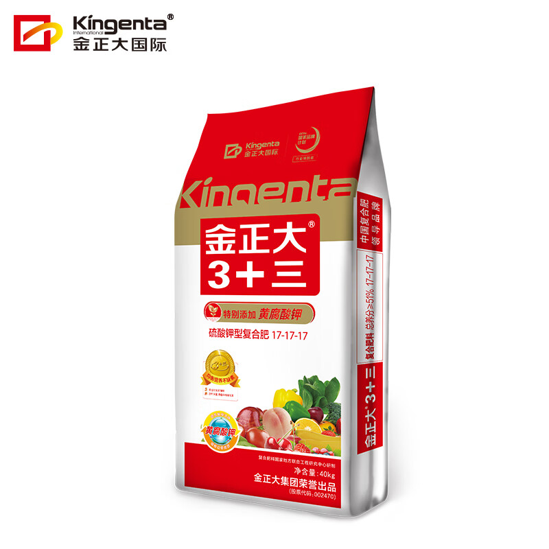 金正大 3 三 pss51-17-17硫酸钾复合肥 40kg 果树蔬菜通用肥料