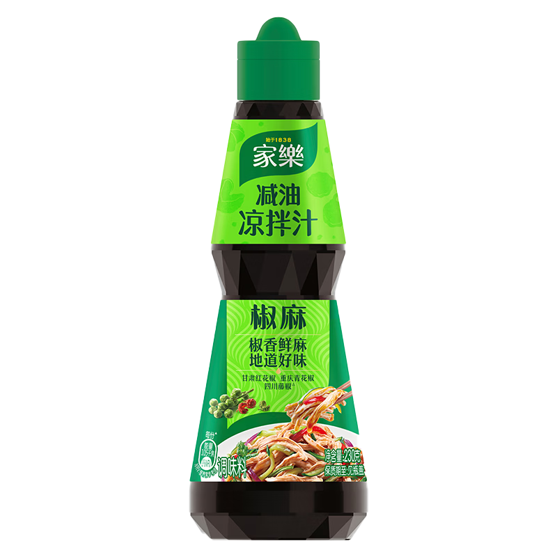 家乐凉拌汁系列 减油凉拌汁椒麻口味230g 蘸料拌面海鲜捞汁沙拉油醋汁