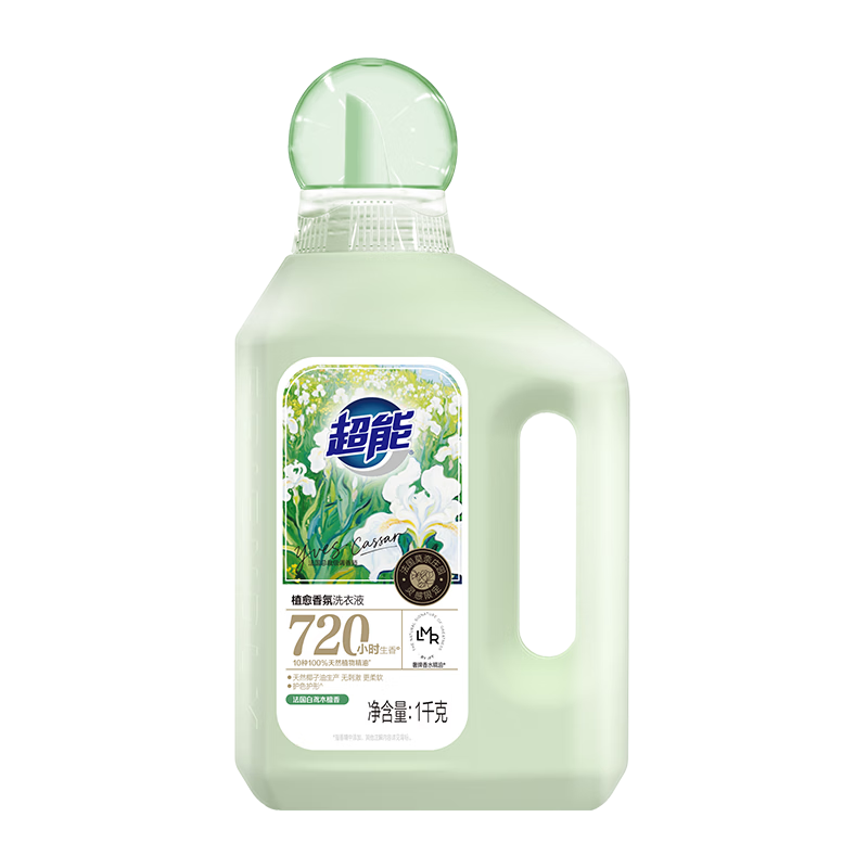 超能 植愈香氛洗衣液 法国白鸢木檀香 1kg 72h持久留香