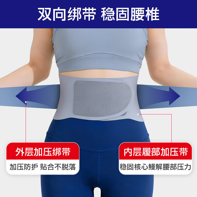 LUCYLEE美国护腰带腰间盘突出腰椎腰肌劳损腰围腰托疼痛男士女士医用热敷 医用仿生支撑【双肺叶贴合支撑/透气面料/舒适内穿】 XL码【适合体重141-180斤】男女通用护腰带
