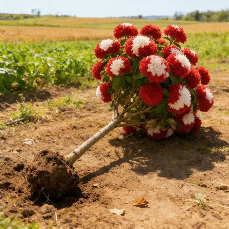 树状中华绣球大花花木老桩树苗植木耐寒阳台盆栽庭院木本花卉花苗 红花【木绣球】四季开花 8年精选苗【树形+当年爆满开花】