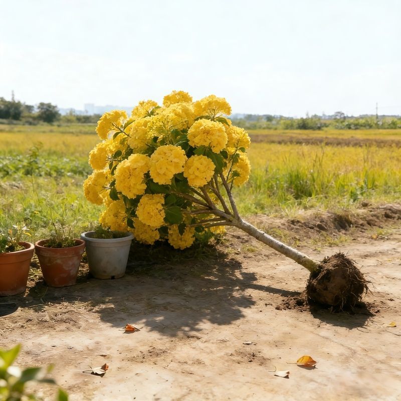 树状中华绣球大花花木老桩树苗植木耐寒阳台盆栽庭院木本花卉花苗 红花【木绣球】四季开花 8年精选苗【树形+当年爆满开花】