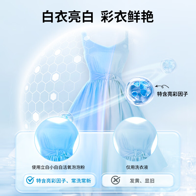 立白小白白活氧泡泡粉20g*5包 洗衣粉 强效去污去渍强力京东自营 图 3