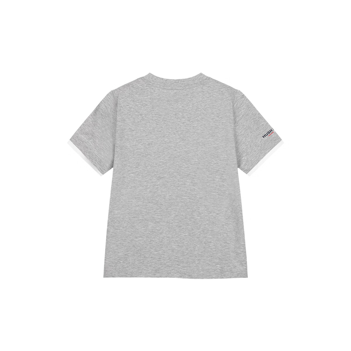 暇步士（Hush Puppies）童装儿童男女童2026春夏新款针织净色假两件圆领衫T恤 花灰 160 cm