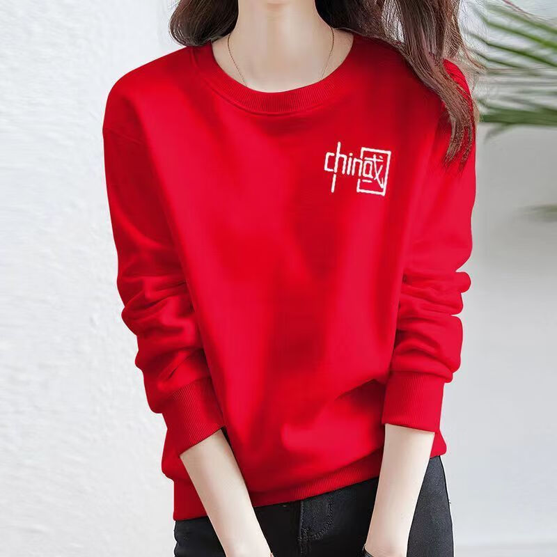 乐拓健高个子女装宽松休闲卫衣外套中国风气质卫衣女2023春秋新款宽松