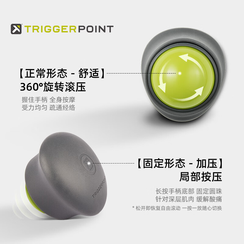 TRIGGERPOINT进口筋膜球肌肉放松按摩球健身保健肩颈膜经络球 手持转动球/软硬适中/约7.6cm