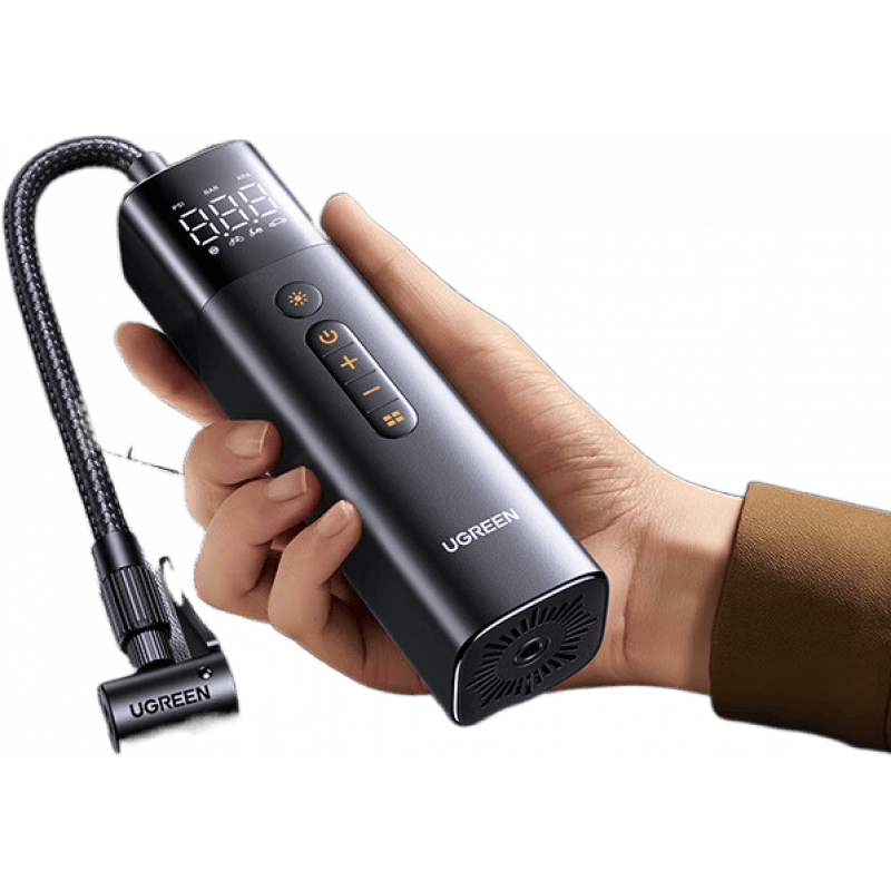 綠聯(lián)充氣泵電動(dòng)打氣筒打氣泵汽車用測(cè)輪胎壓自行車有線線充氣寶 120W【迷你數(shù)顯款-3米】19缸按壓式氣嘴免設(shè)置