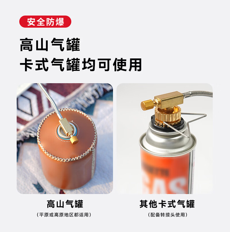 THOMSON卡式炉户外卡磁炉防风防爆炉具露营家用瓦斯炉分体便携式TM-YC01D 原野绿单炉【赠品套餐三】 230*216*72.5mm