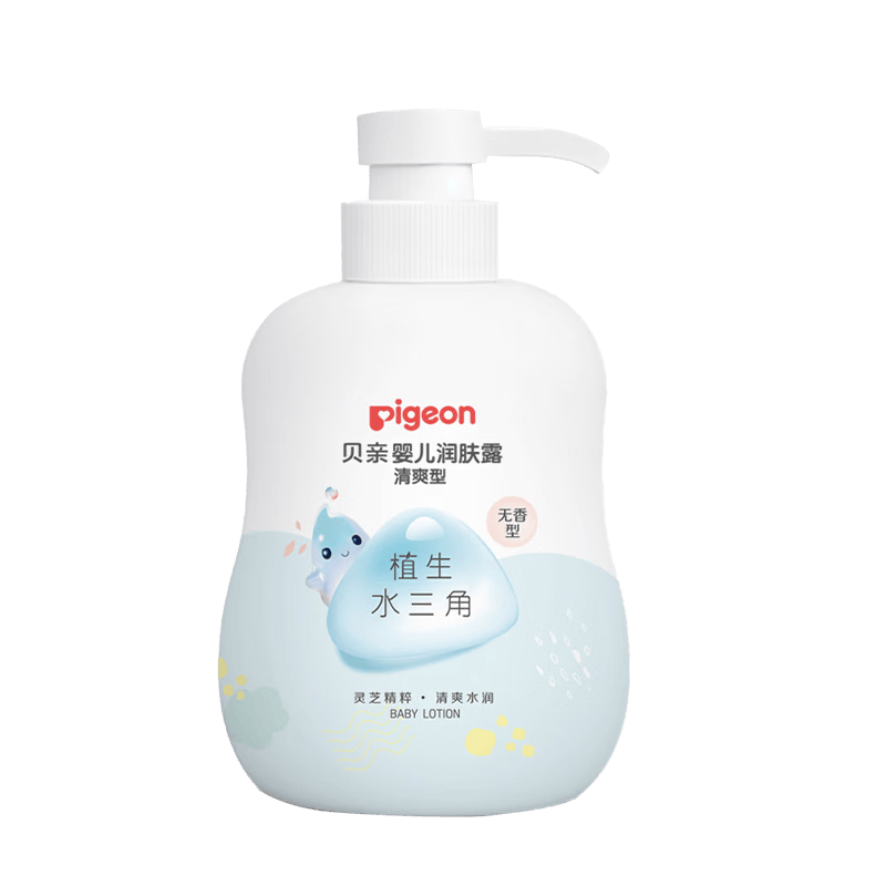 贝亲（Pigeon）身体乳护手霜 保湿舒缓身体乳宝宝润肤乳水三角（清爽型）500ml