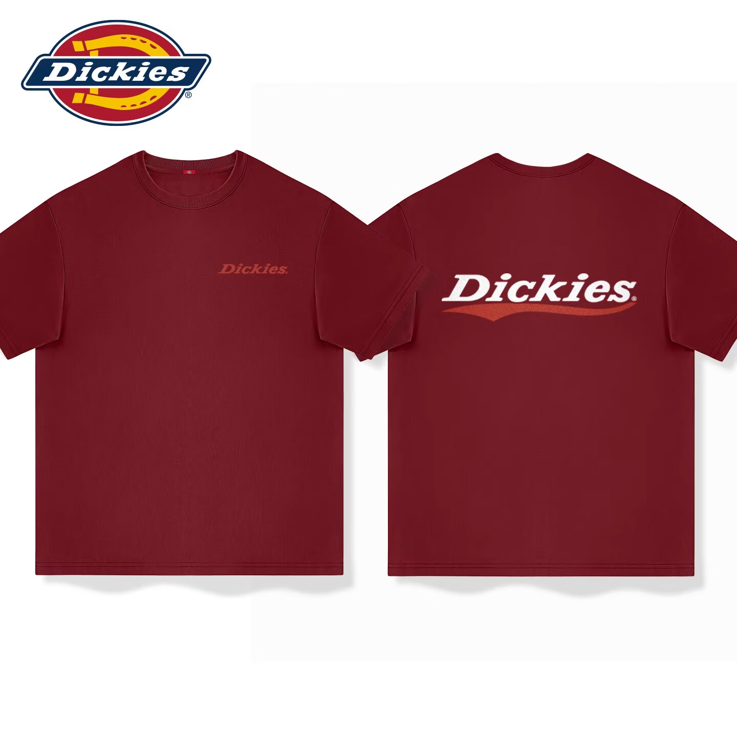 Dickies短袖男款2026新款夏季男生美式复古街头潮流宽松半袖体恤 棕榈绿(ks白字红刃胸标_ks红弧潮印背标) 5XL