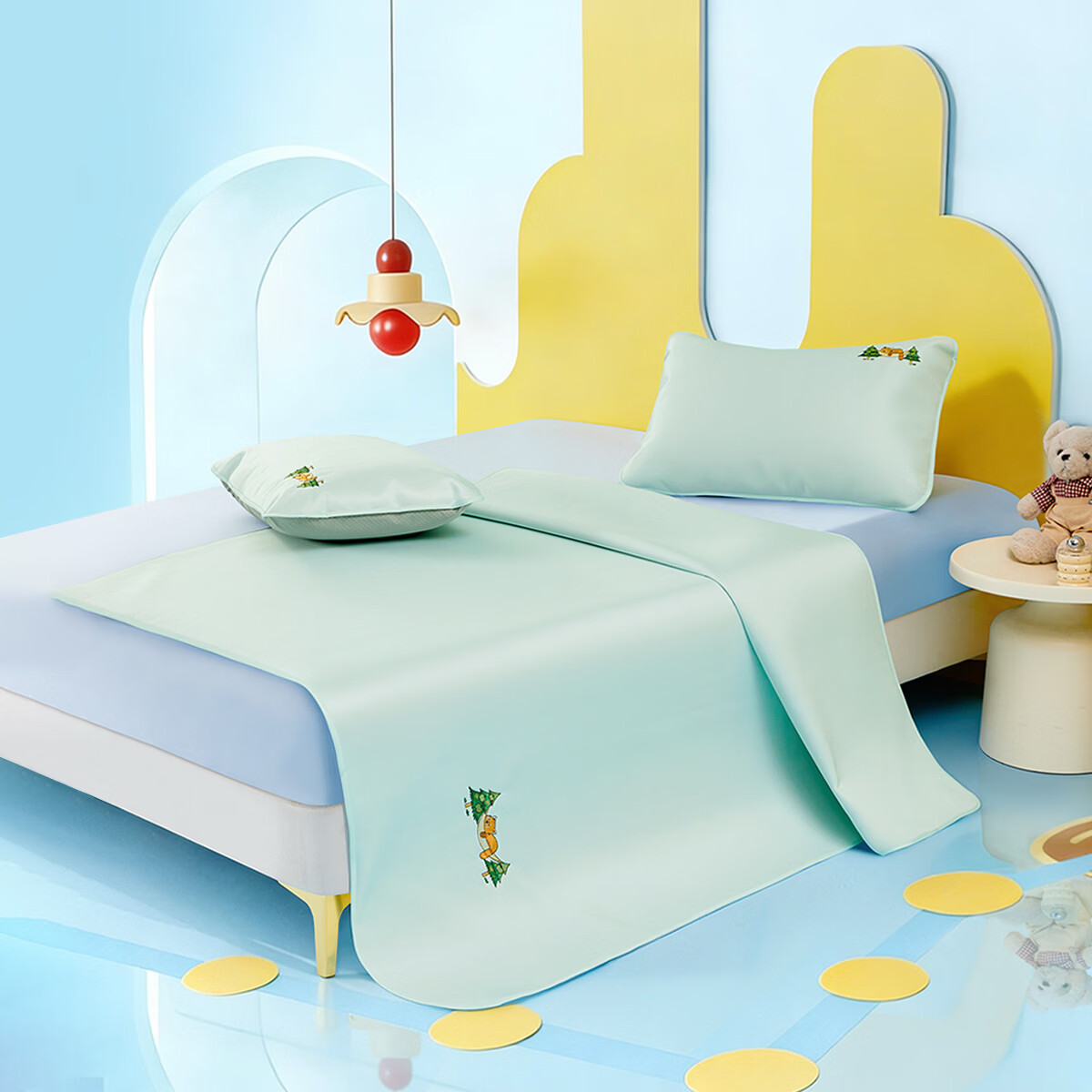 水星家纺野趣小熊猫1000D冰丝席 野趣小熊猫1000D冰丝席 200cm*90cm