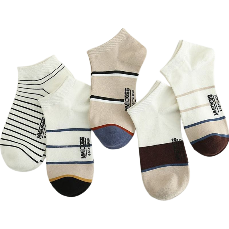 雅鹿袜子男短袜夏季薄款潮流运动条纹袜抑菌防臭吸汗透气低帮浅口船袜 每双不到1元】颜色混发【共30双】 均码 雅鹿 10A抑菌/高弹透气/抗起球