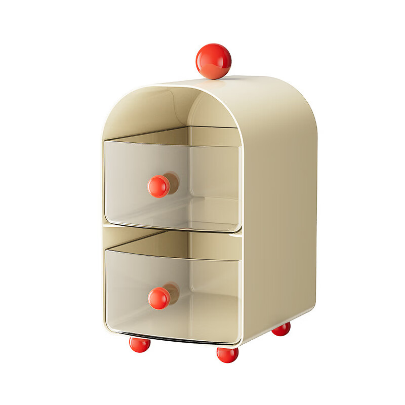 纳有风多巴胺桌面茶包收纳盒抽屉式书桌文具整理盒办公室双层杂物收纳架 多巴胺桌面茶包收纳盒【颜色随机】*1