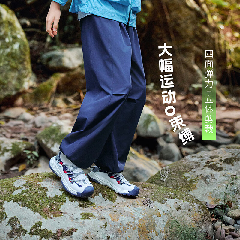 探路者(TOREAD)男女童裤子 2026年新款春夏款童装儿童两穿防泼工装裤QAMMBO95136 探险蓝 170