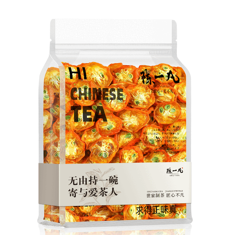 陳一凡金桔干  精選正宗金桔片檸檬金橘子皮茶泡水喝的花草茶袋裝 金桔干 300g*1袋 1支*1罐