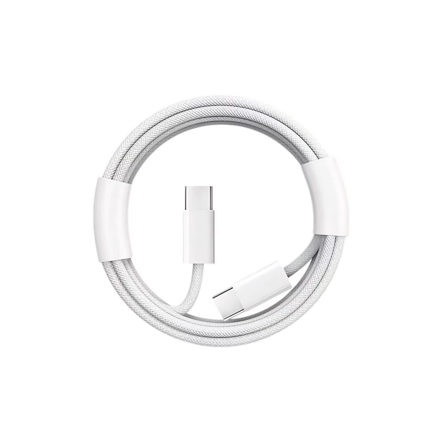 【原充正品】60W 双USB-C编织充电线适用苹果type-c快充数据线iPhone17/16/15Pro Max手机充电器头 原充-双Type-C编织快充线-1米