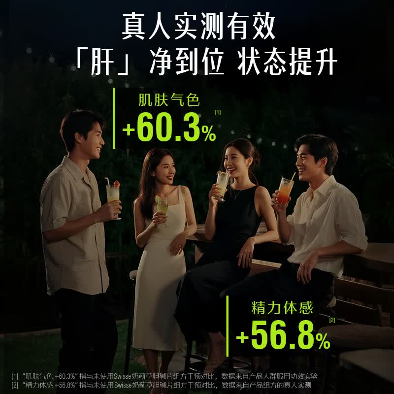Swisse斯维诗 胆碱护肝片小绿瓶 奶蓟草熬夜养肝解酒120片日期至270525