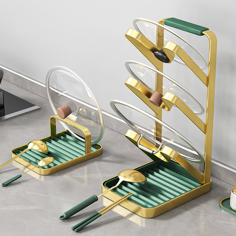 收纳神器子厨房台面放菜板砧板锅铲置物架家用多功能架沥水收纳神 台面款-单层-北欧白