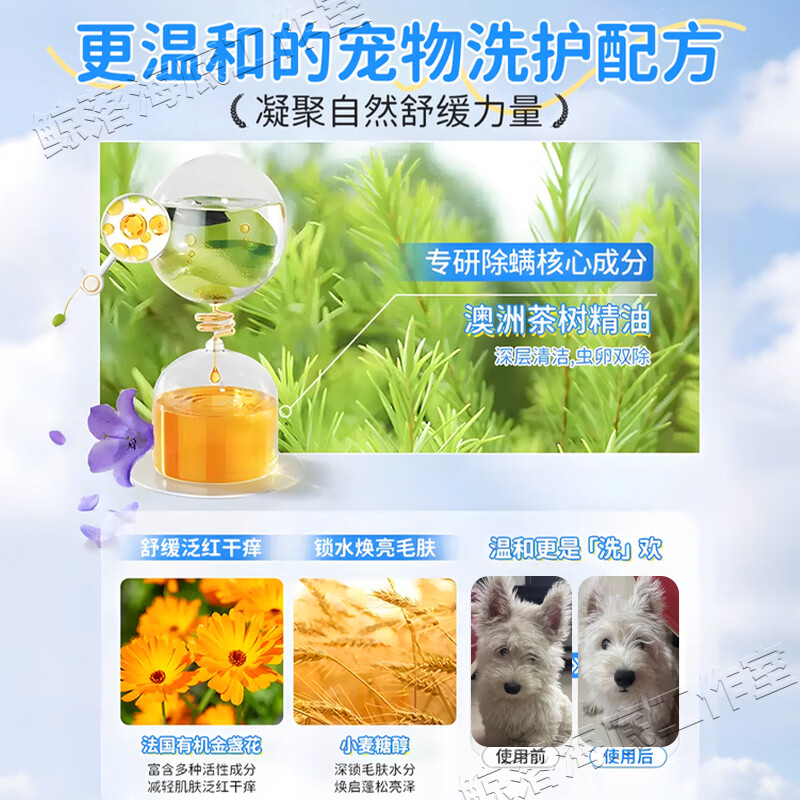 SHUERKE狗狗沐浴露驱虫持久除臭清洁止痒除螨留香洗护二合一抑菌子小犬用 500ml 1瓶 【除螨抑菌沐浴露】 金毛法斗洗澡宠物店进口大桶瓶装皮肤病真菌感染