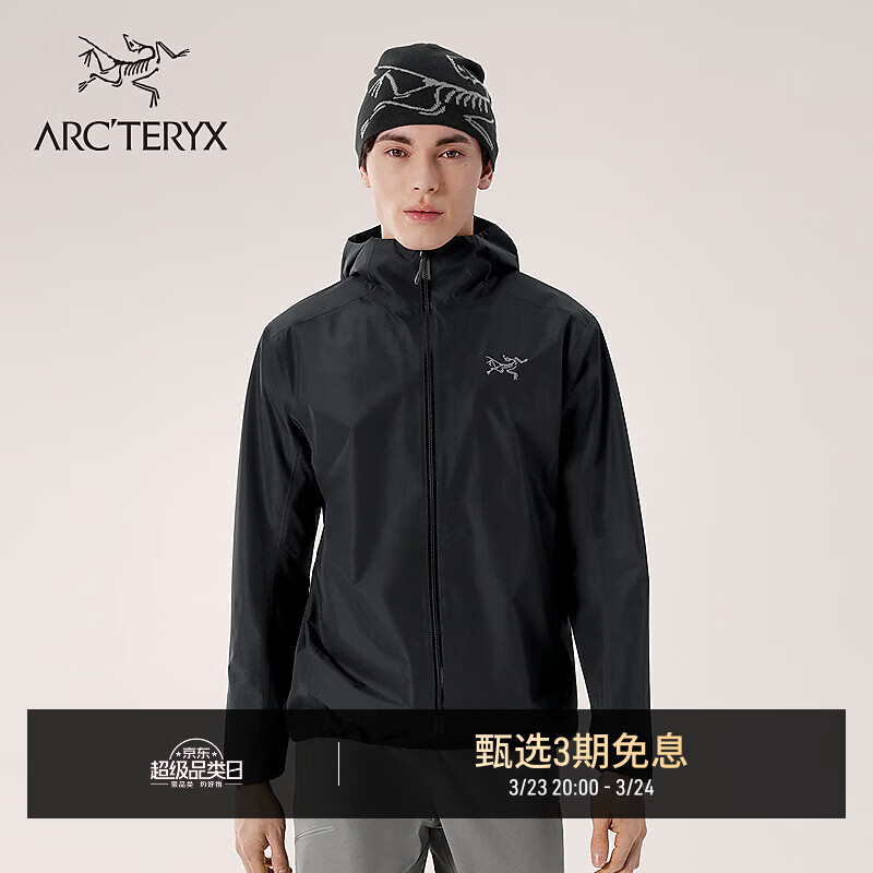 ARC'TERYX始祖鸟 SOLANO HOODY 防风 男子 软壳夹克 BLACK/黑色 M