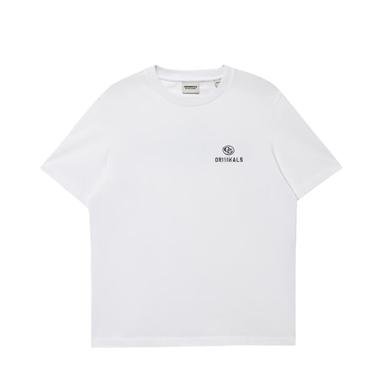 杰克·琼斯（JACK&JONES）26年【100%纯棉】短袖t恤男款夏季新款字母印花高端小众品质男装 A06本白色 L （180）