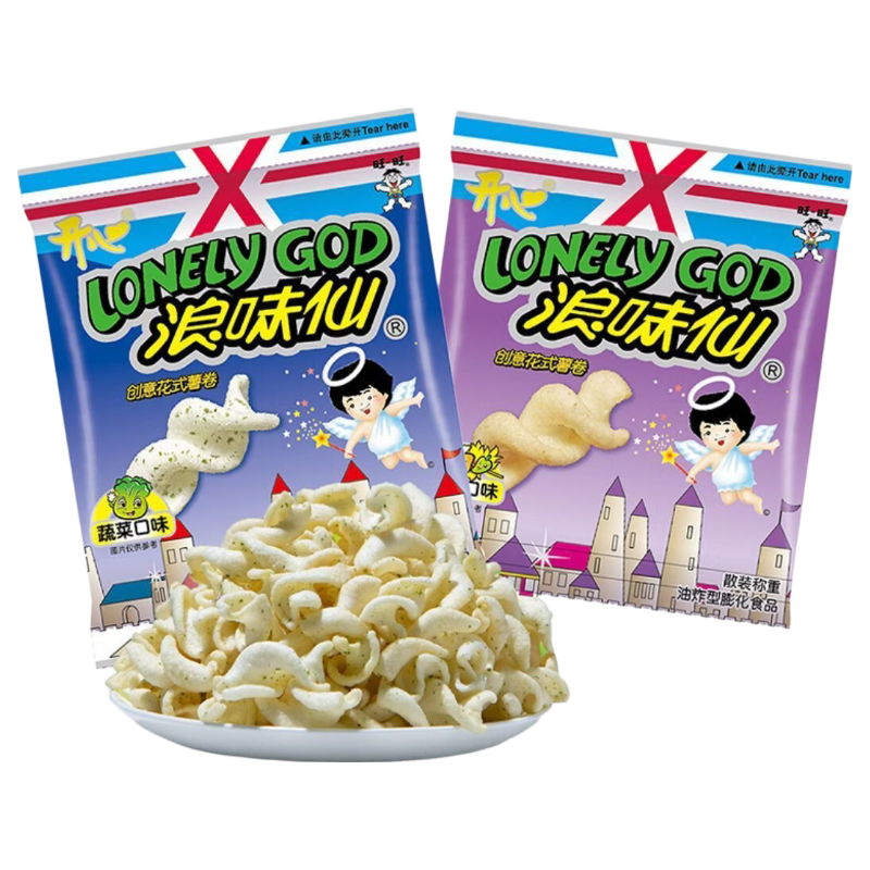 旺旺 旺旺浪味仙零食袋裝蔬菜味旋轉(zhuǎn)薯片解饞零食10g*38包 旺旺浪味仙10g*38包