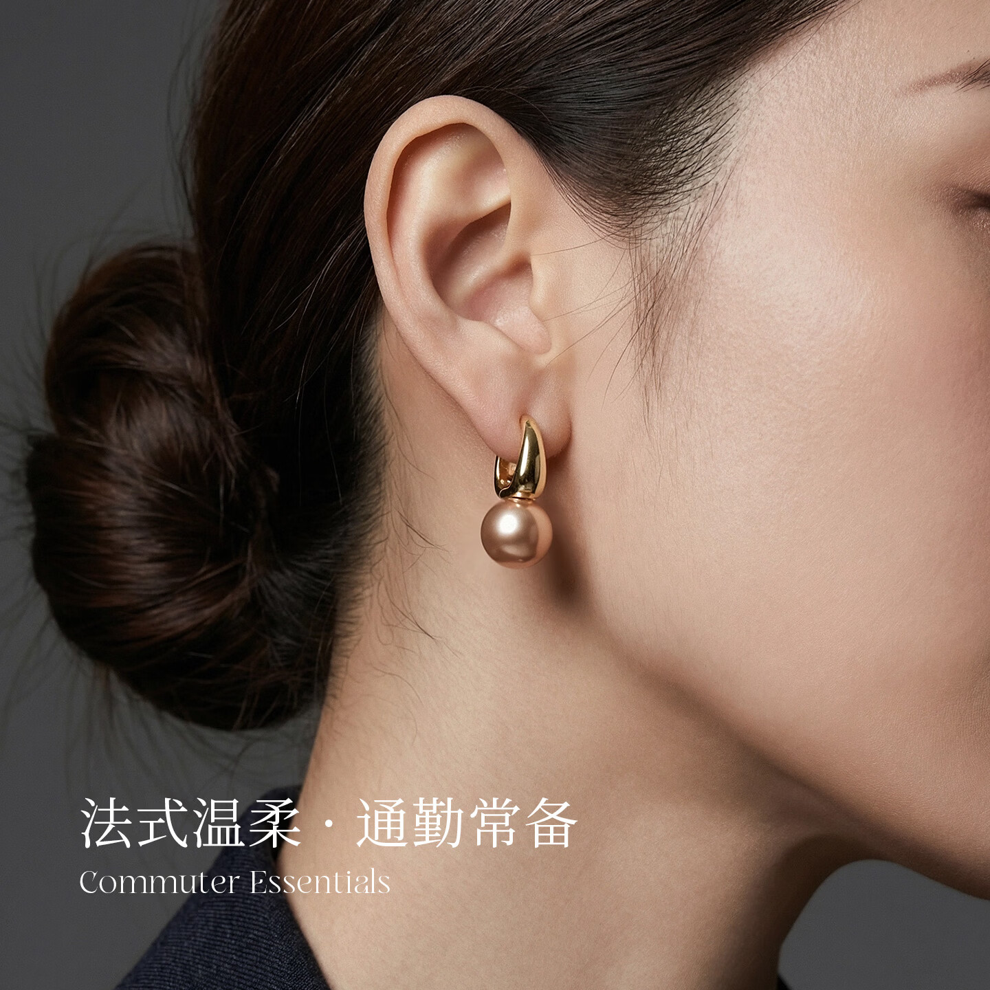 卡伦蒂亚（KARENTIYA）双珠珍珠耳钉女2026新款爆款S925纯银耳饰轻奢高级感气质大气耳环 【正圆强光】香槟奶咖12mm