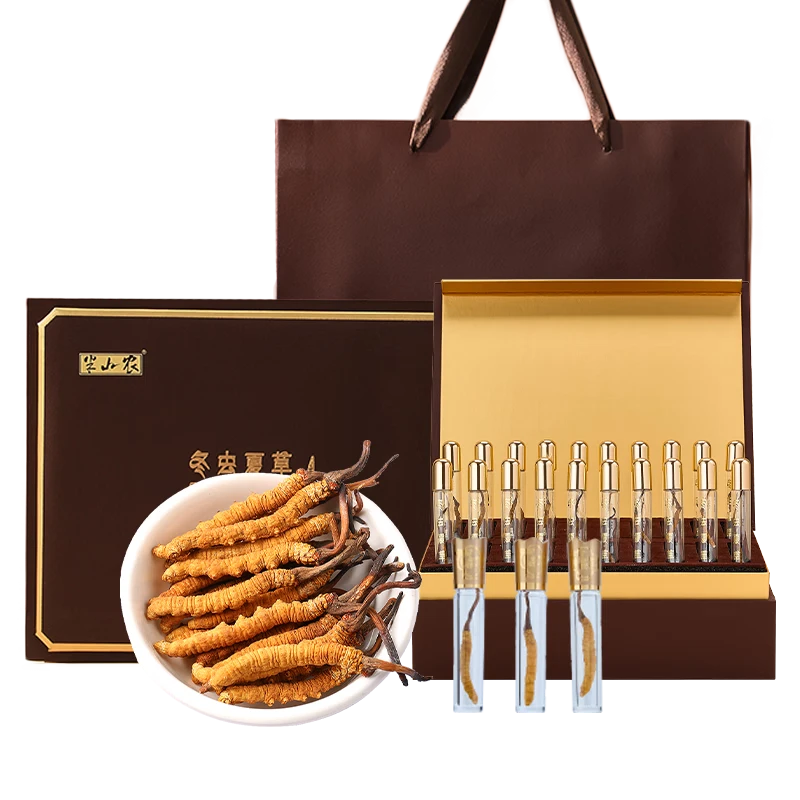 半山农冬虫夏草5条/克4克20根礼盒 虫草滋补品年货礼盒