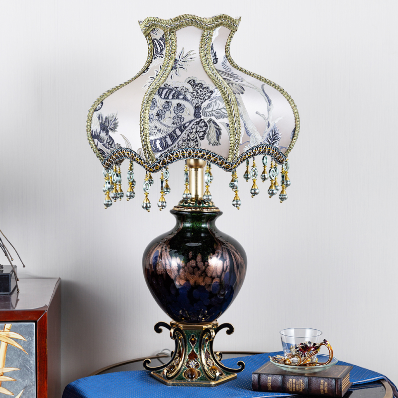 圣朗伦台灯卧室床头灯客厅创意家居饰品欧式床头柜装饰摆件米兰印象