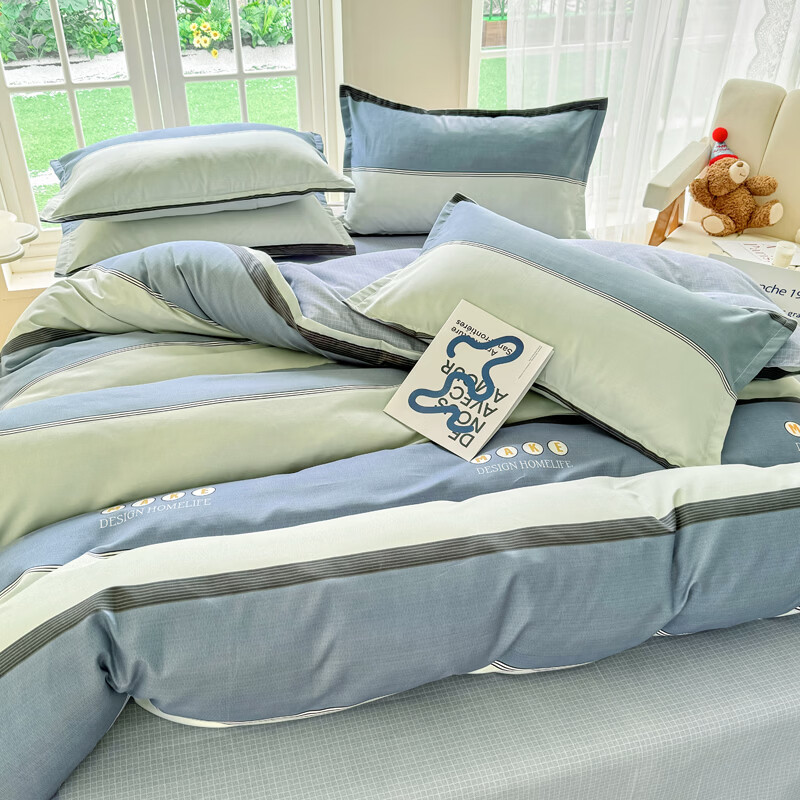唐纳家纺亲肤棉磨毛四件套床单被套加厚磨毛被罩家用床上用品套装2026新款 磨毛四件套-经典魅力 床单款 1.8m 四件套