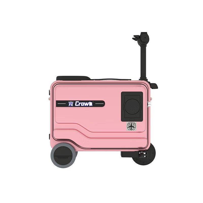 FX CROWN电动行李箱可骑行拉杆登机箱铝框可坐智能代步遛娃20英寸旅行箱 2个电池【骑行20公里+承重220斤】可登机 20英寸 墨绿色