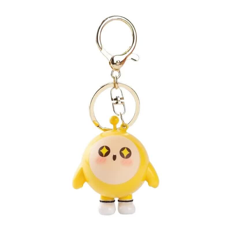 映棠新款蛋仔派对发声钥匙扣精致卡通说话公仔钥匙链情侣创意书包挂件 发声系列黑蛋【正版带防伪标】