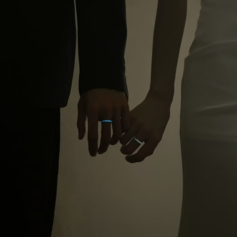 宝恋蒹葭白露情侣对戒925银女小众设计感生日纪念日送女友520礼物 【S925】蒹葭白露情侣对戒+真爱花盒+证书 【开口可调节】支持异地分开发货