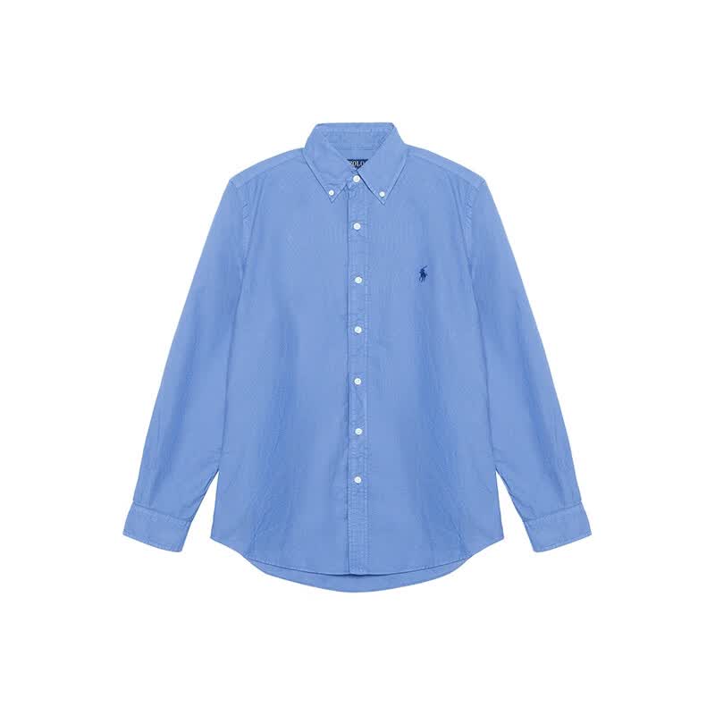 RALPH LAUREN 拉夫劳伦拉夫劳伦新款休闲男长袖衬衫蓝色L710729232004 经典版