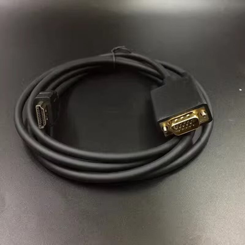 溥畔高清HDMI转VGA转接线游戏机笔记本电脑连接电视显示器投影仪视频1 黑色 HDMI公转GA公带芯片1.8米