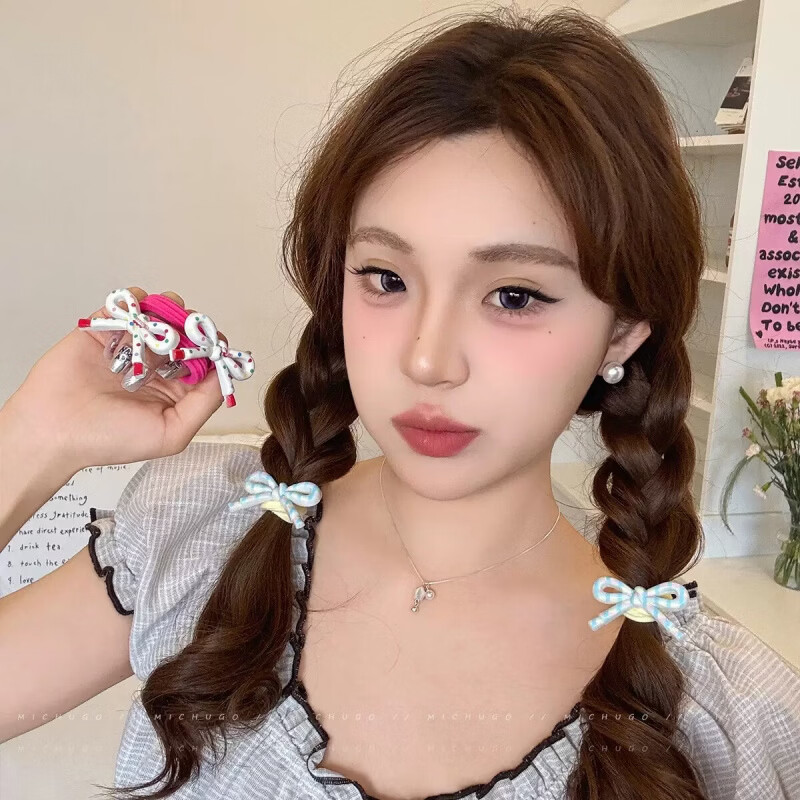 家庭清洁纸品jtt 蝴蝶结小肠圈混色10条 蝴蝶结头绳