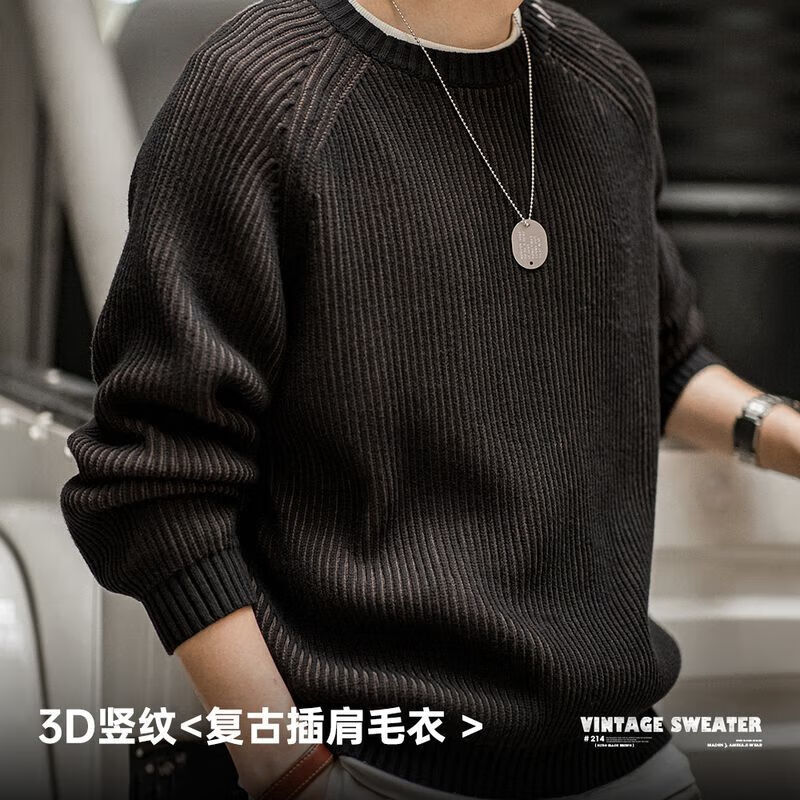 MADEN��װ ���������Ʋ��ë���д����Ӻ�ůԲ����ͷ�ٴ�����֯�� ����ɫ L 79.95Ԫ