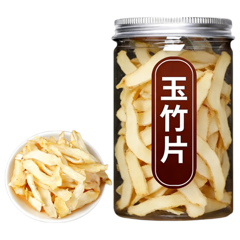 同仁堂（TRT）特級玉竹片500g中藥材片大肉厚干貨特級湘玉竹特級搭配麥冬北沙參 玉竹片 500g*1罐 [精選大片]