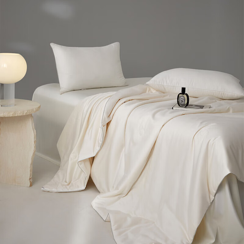 恒源祥被子被芯A类大豆被空调被纯色学生宿舍卧室居家单双人亲肤夏凉被 白色 200*230cm