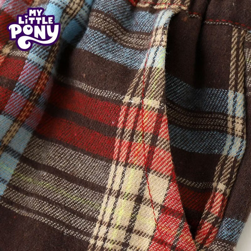 小马宝莉（MY LITTLE PONY）女童卫衣套装2026春秋新款女孩格子阔腿裤中大童洋气两件 格子套装 130 建议115-125cm