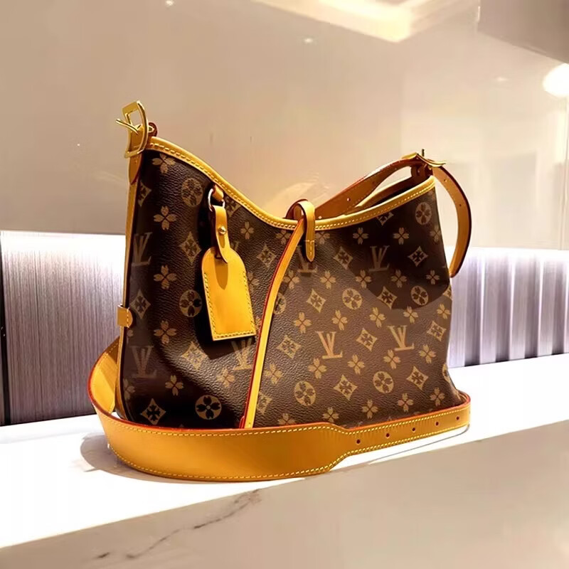 LV女包芯片版原标L凯瑞奥 BB水桶包 V2025新款大容量单肩斜挎包 L+V老花bb+礼盒+小票 26x 10 x 17