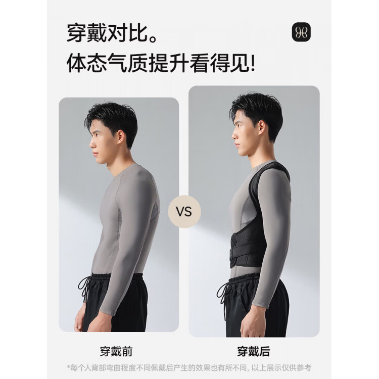 背背佳（babaka）背背佳成年人男女新E新F美背护腰矫正形体神器驼背矫正器矫姿带 新F男女通用矫姿带 3XL
